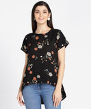 Women's Crepe Floral Print Top